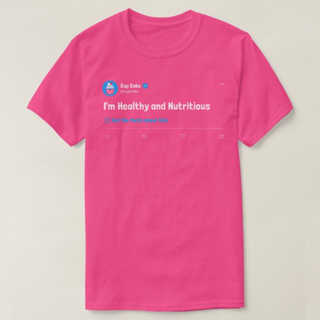 Camiseta El pastel es un pastel de mentiras es un tuit nutr (Diseño del anverso)