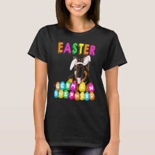 Camiseta El pastor alemán de Pascua conejo de Pascua pastor