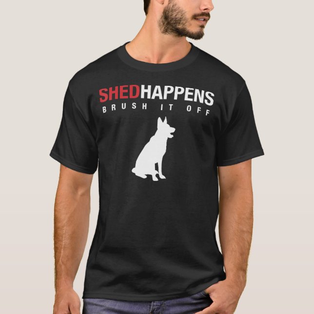 Camiseta El Pastor Alemán De Perro De Pastor Sucede Cepilla (Anverso)