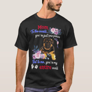 Camiseta El Pastor Alemán Tee89s es mi mundo entero