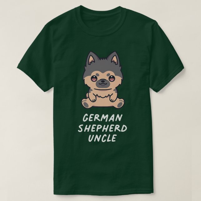 Camiseta El pastor alemán tío Kawaii Anime Dueño del Perro (Diseño del anverso)