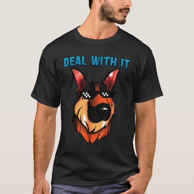 Camiseta El Pastor Alemán Trata Con Él (Anverso)