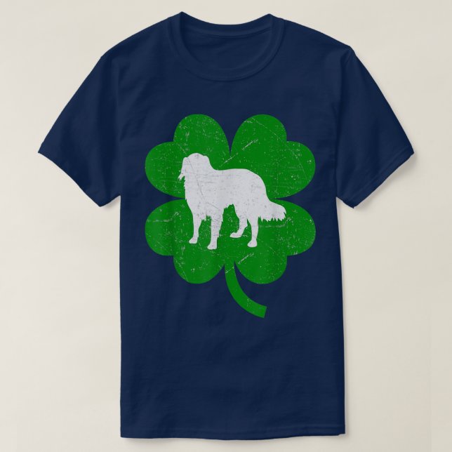 Camiseta El Pastor Australiano Shamrock St Patrick's Day (Diseño del anverso)