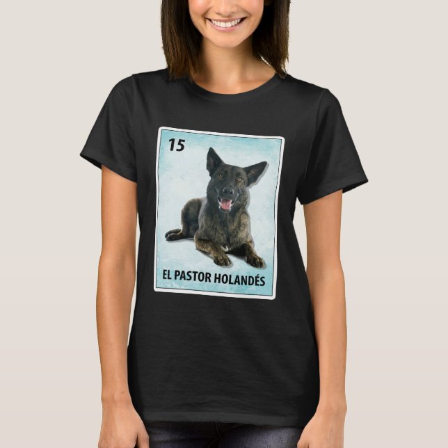 Camiseta El Pastor Holandes Mexican Dutch Shepherd Cards (Anverso)