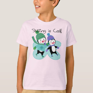 Camiseta El patinaje de los pingüinos es fresco