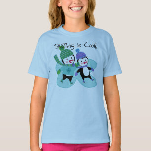 Camiseta El patinaje de los pingüinos es fresco