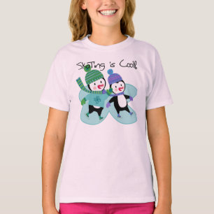 Camiseta El patinaje de los pingüinos es fresco