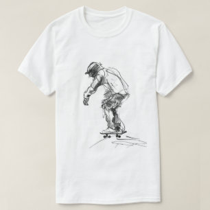 Camiseta El patinaje vintage en movimiento