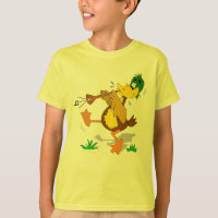 El pato del dibujo animado que juega Zurna embroma