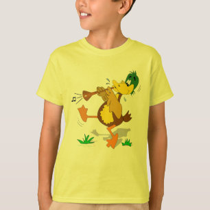 Camiseta El pato del dibujo animado que juega Zurna embroma