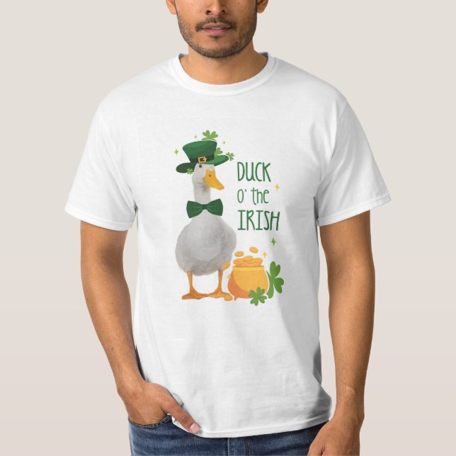 Camiseta El pato del pato afortunado irlandés (Anverso)
