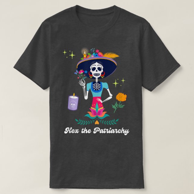 Camiseta El patriarcado Feminismo Bruja Bruja (Diseño del anverso)