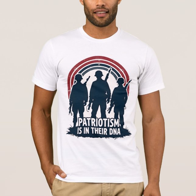 Camiseta El patriotismo está en su ADN (Anverso)