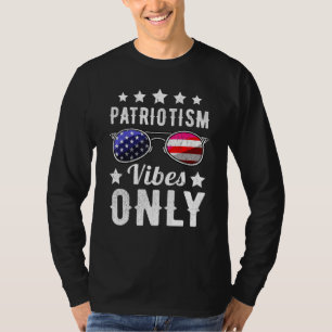 Camiseta El patriotismo vibra el 4 de julio Niños gafas de