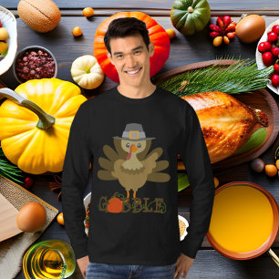 Camiseta El pavo para hombre de la acción de gracias de la