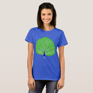 Camiseta El pavo real purpurina moderno