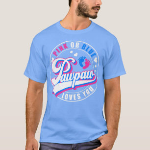 Camiseta El Pawpaw Rosa O Azul Retro Ama A Su Bebé Sexo