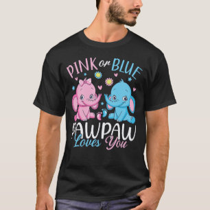 Camiseta El Pawpaw Rosa O Azul Te Ama El Elefante Bebé Homb