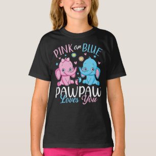 Camiseta El Pawpaw Rosa O Azul Te Ama Elephant Baby Girl