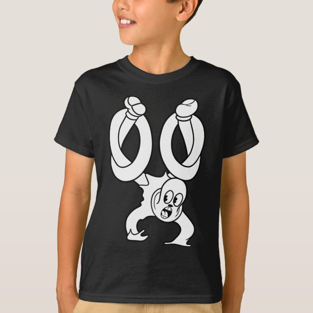 Camiseta El payaso fantasma torcido negro (Anverso)