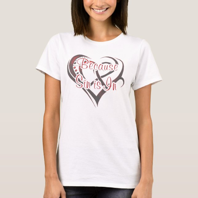 Camiseta El pecado está siempre adentro (Anverso)