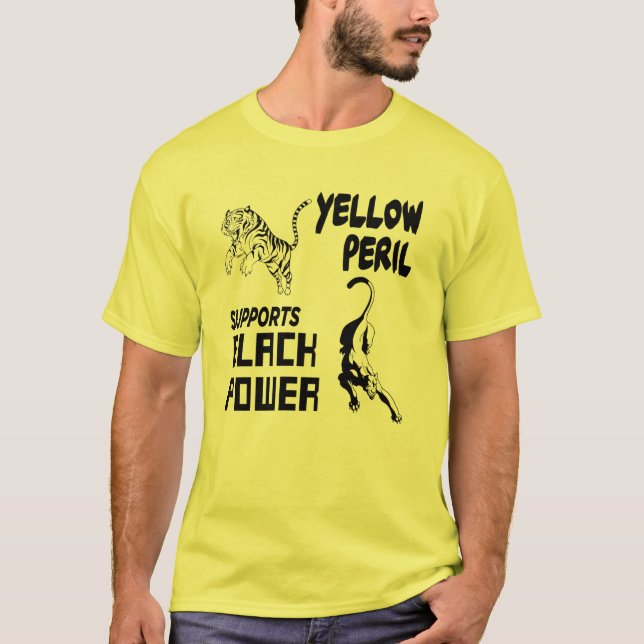 Camiseta El peligro amarillo es compatible con el poder neg (Anverso)