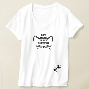 Camiseta El pelo de gato loco es mi Purpurina