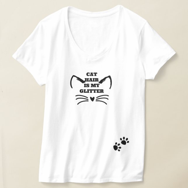 Camiseta El pelo de gato loco es mi Purpurina (Distribución )