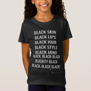 Camiseta El pelo de la piel negra levanta las uñas la mente