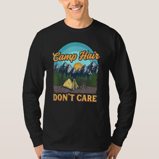 Camiseta El pelo del campamento no importa - Camping divert (Anverso)