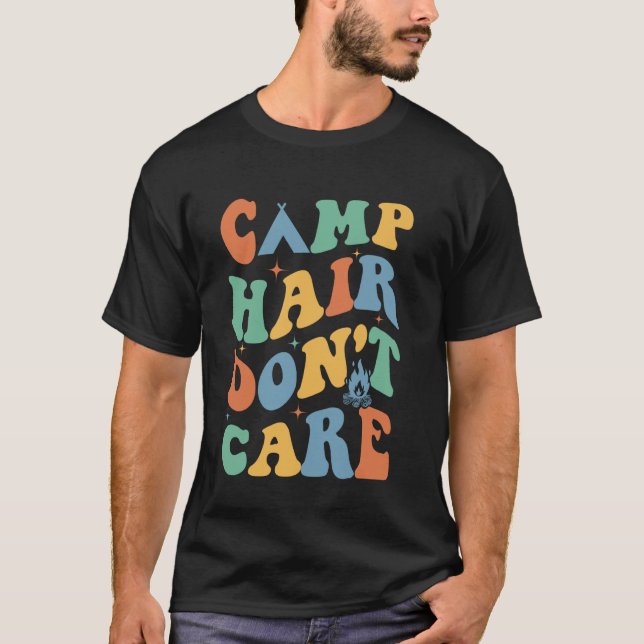 Camiseta El pelo del campamento no se preocupa por el diver (Anverso)