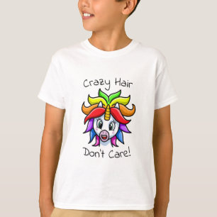 Camiseta El pelo loco de Unicorn no se preocupa