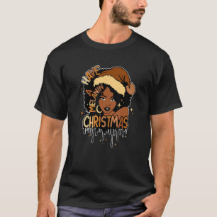 Camiseta El Pelo Negro Natural Afro Tiene Un Melanin Navida