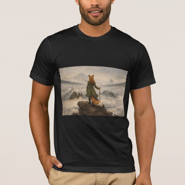Camiseta El peludo Viajero sobre un mar de niebla (Anverso)