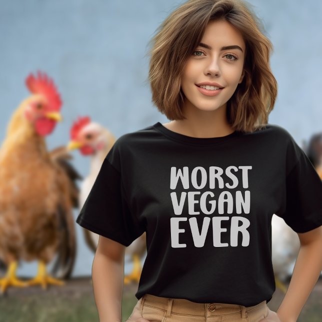 Camiseta El peor activismo vegano, negro y blanco (Subido por el creador)