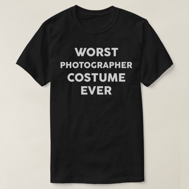 Camiseta El peor disfraz de fotógrafo en Halloween FOTOGRA (Diseño del anverso)