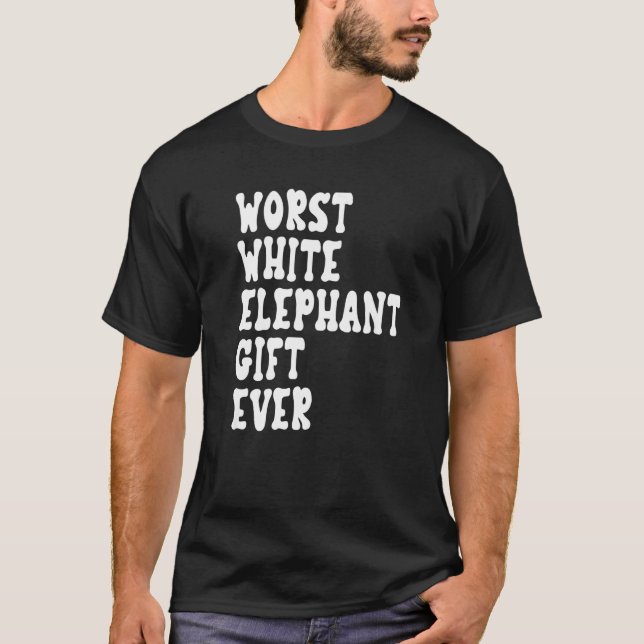Camiseta El peor elefante blanco para adultos menores de 15 (Anverso)