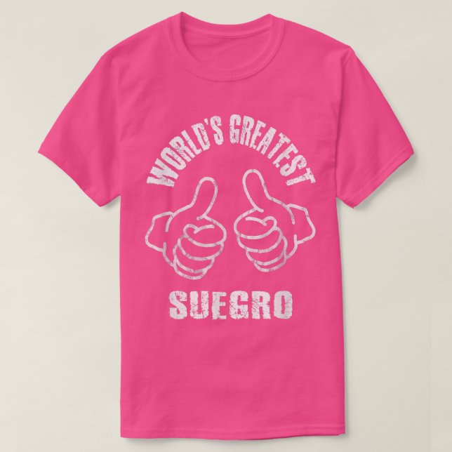 Camiseta El peor suegro del mundo de los hombres (afligido) (Diseño del anverso)