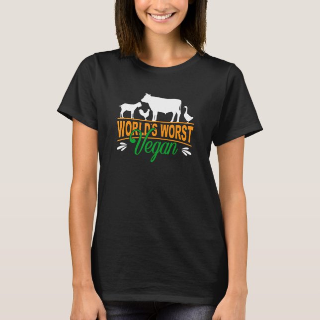 Camiseta El peor vegano del mundo (Anverso)