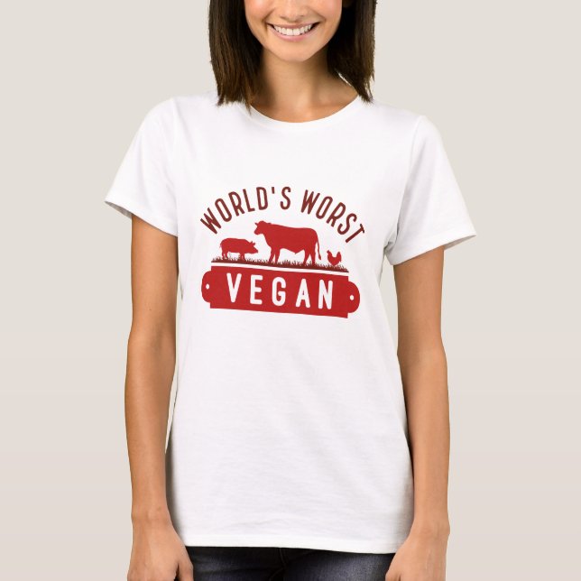Camiseta El peor vegano del mundo (Anverso)