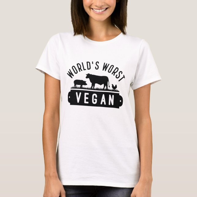 Camiseta El peor vegano del mundo (Anverso)