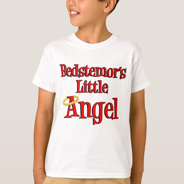 Camiseta El pequeño ángel de la cama (Anverso)