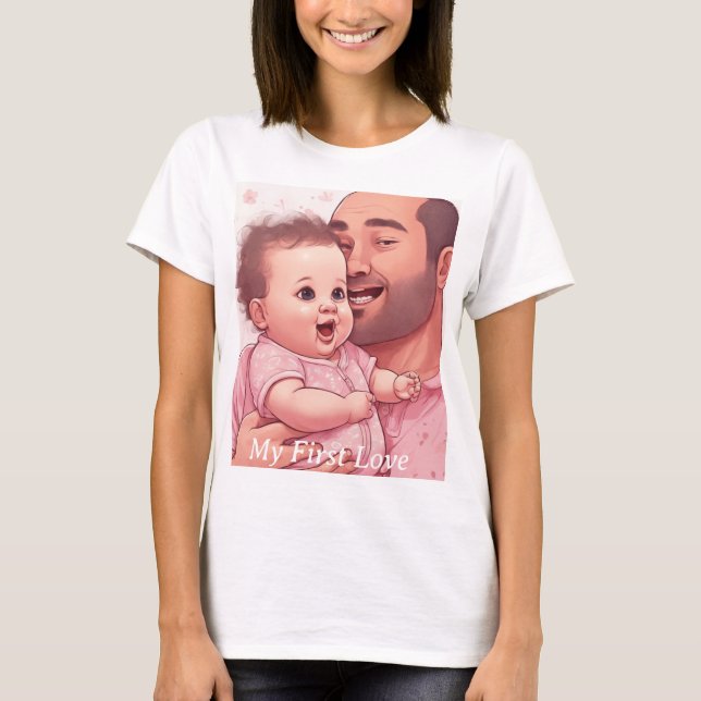 Camiseta El pequeño ángel de papá (Anverso)