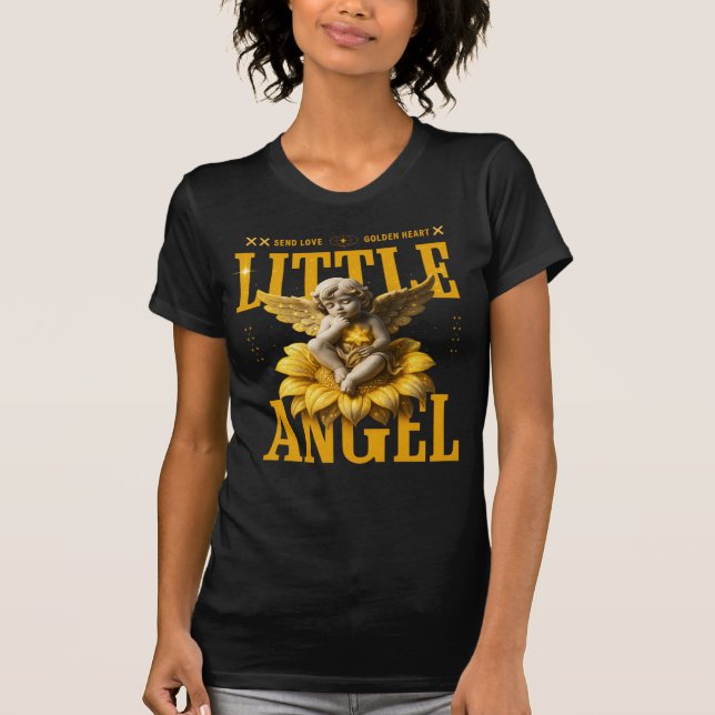 Camiseta El pequeño ángel - La meditación del corazón dorad (Anverso)