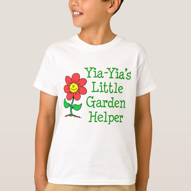 Camiseta El pequeño ayudante de jardín de Yia-Yia (Anverso)