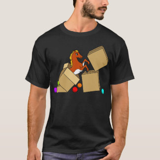 Camiseta El pequeño caballo salta de una caja