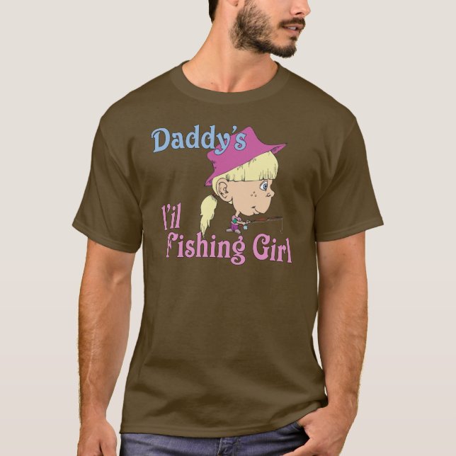 Camiseta El pequeño Chica pescador de papá (Anverso)