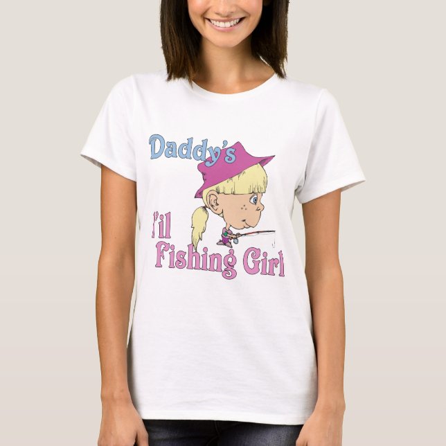 Camiseta El pequeño Chica pescador de papá (Anverso)