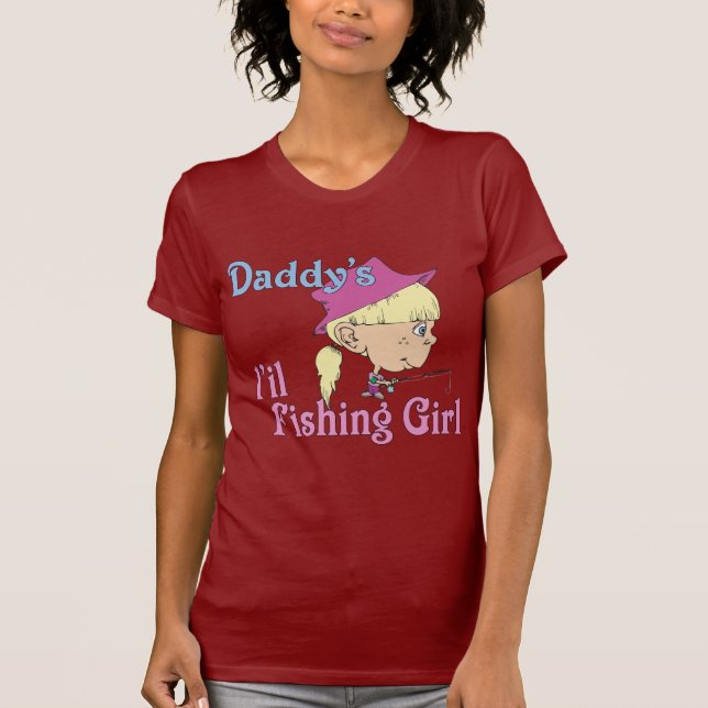 Camiseta El pequeño Chica pescador de papá (Anverso)