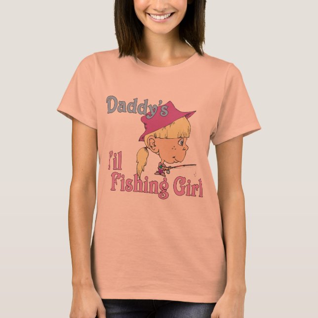 Camiseta El pequeño Chica pescador de papá (Anverso)